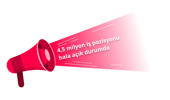4,5 milyon iş pozisyonu hala açık durumda